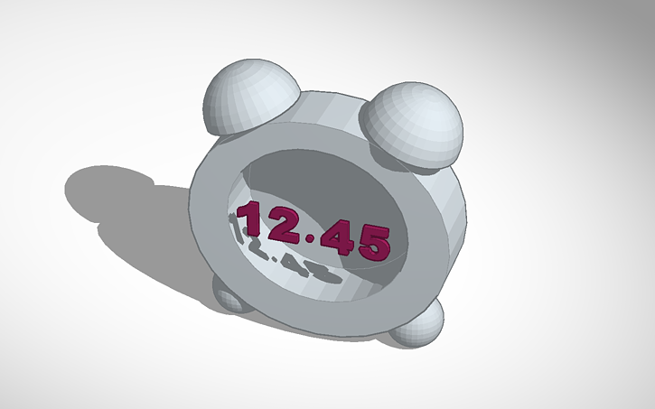 3D design Alarm Clock - Tinkercad