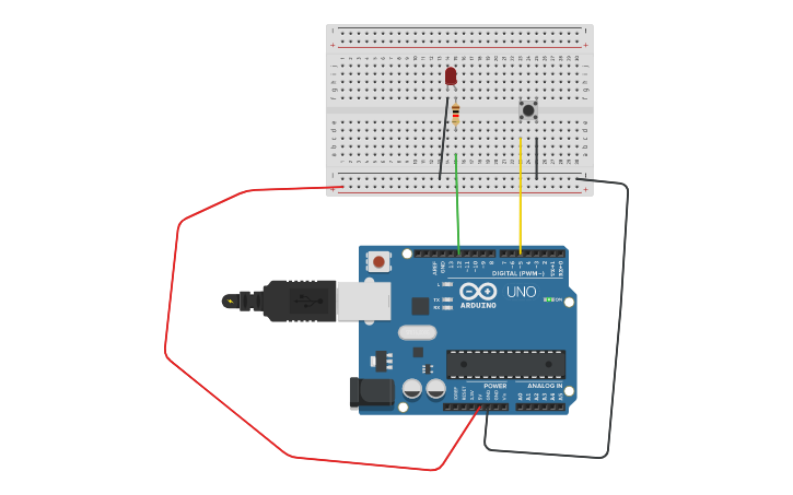 Circuit design Button tutorial | Tinkercad