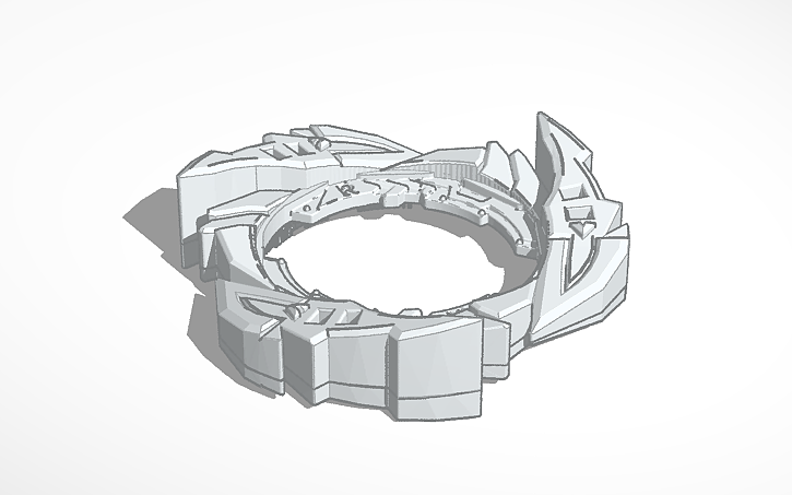 3D design Beyblade Burst DB Convict Spear ring - Tinkercad