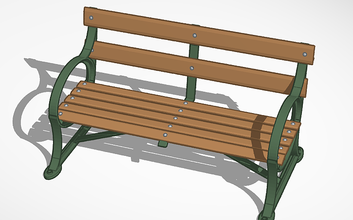 3D design Fancy Park Bench - Tinkercad