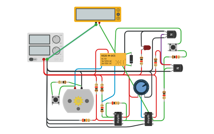 Circuit design DC Overcurrent Protection - Tinkercad