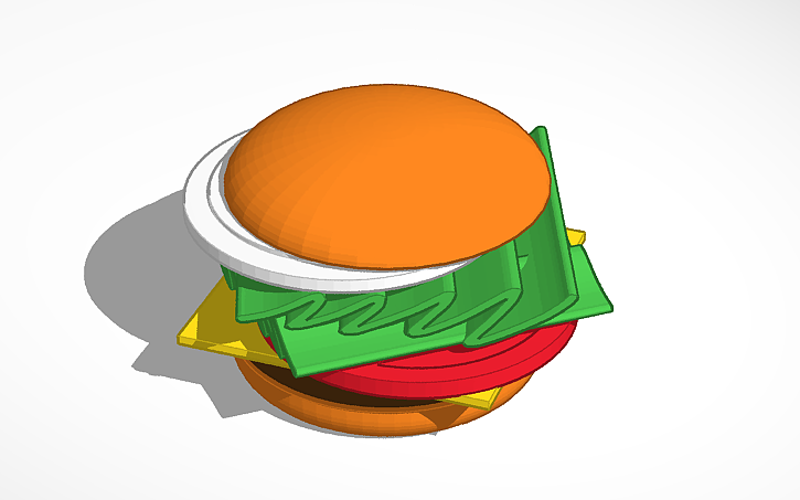 3D design Burger - Tinkercad