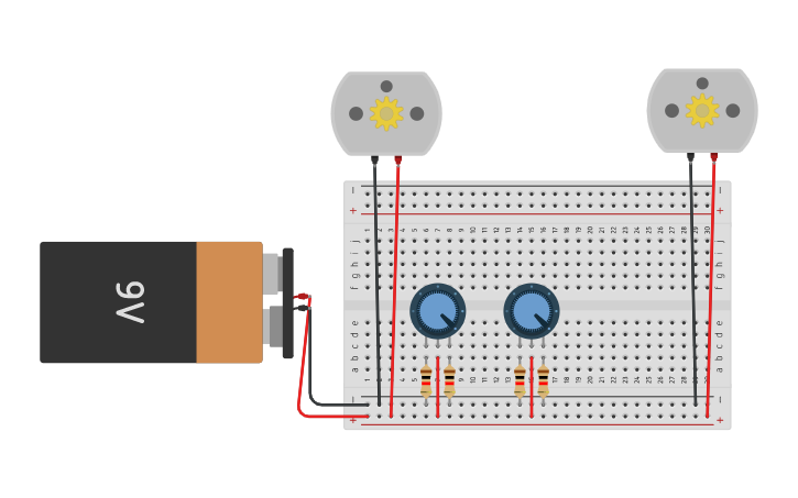 Circuit design controlling speed | Tinkercad