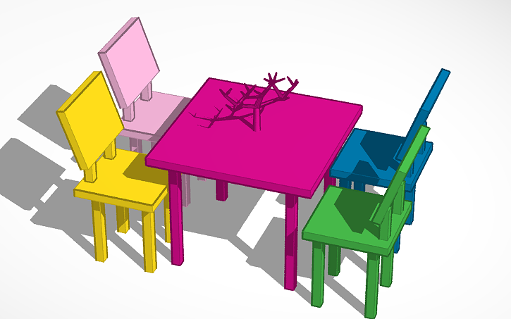 Masa Sandalye Tinkercad