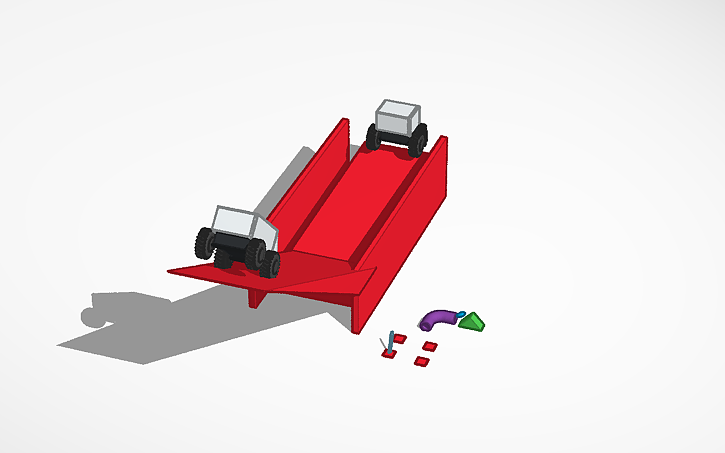 3D design car ramp - Tinkercad