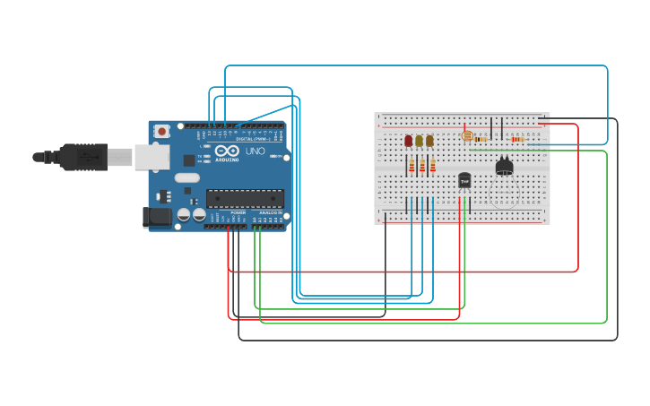 Circuit design Copy of Sensor de Temperatura LM35 - Tinkercad