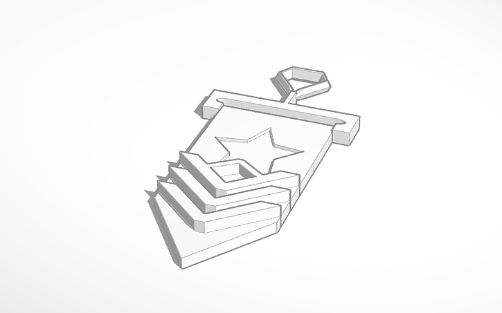 3D design Diamond rank keychain R6 Rainbow 6 siege - Tinkercad