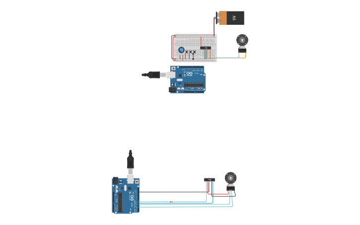 Circuit design asistente de aparcamiento - Tinkercad