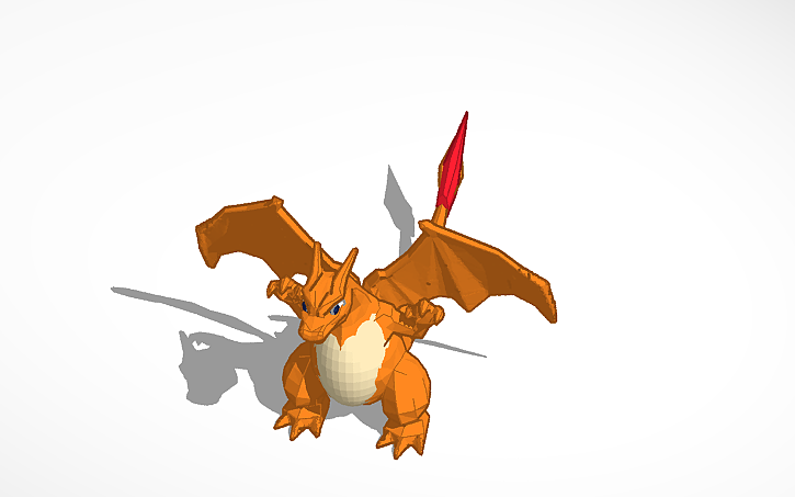 3D design charizard - Tinkercad