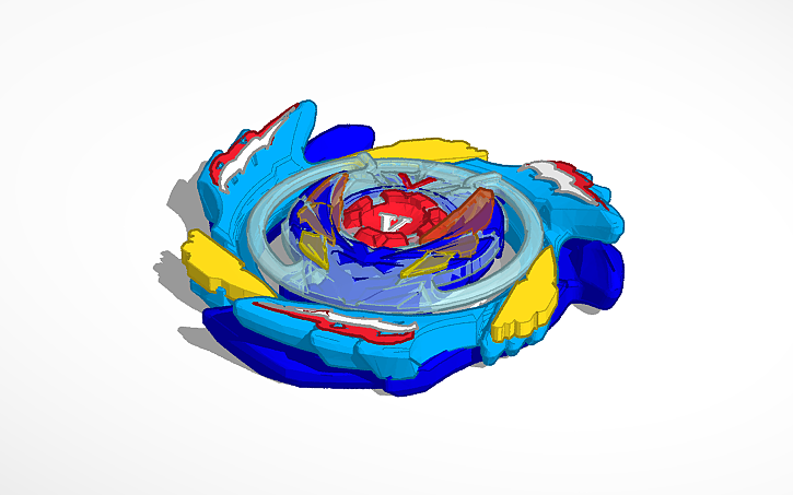 3D design BeyBlade Burst Valtryek V3 upgraded credit to Mcgame master ...