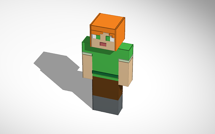 3D Design Minecraft Alex Tinkercad