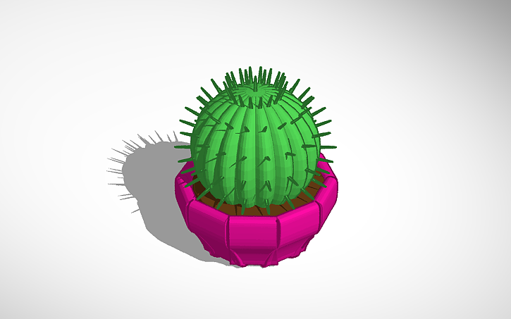 3D design практичне завдання 4 кактус | Tinkercad