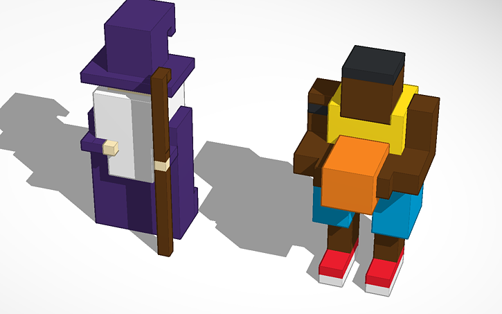 3D design Crossy Road The Best Two Characters - Tinkercad