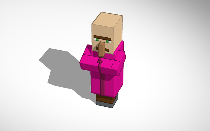 3D design simple cleric villager minecraft | Tinkercad