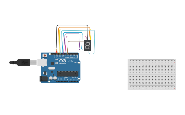 Circuit design 20200909 Arduino de 7 segmentos array - Tinkercad