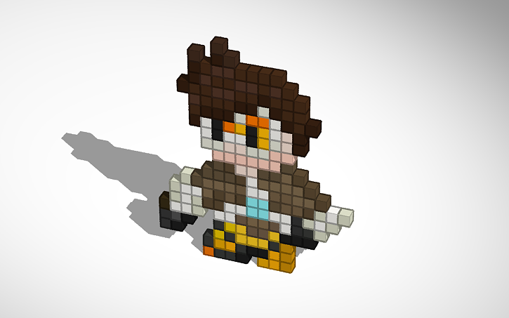 3D design Tracer Pixel Art | Tinkercad