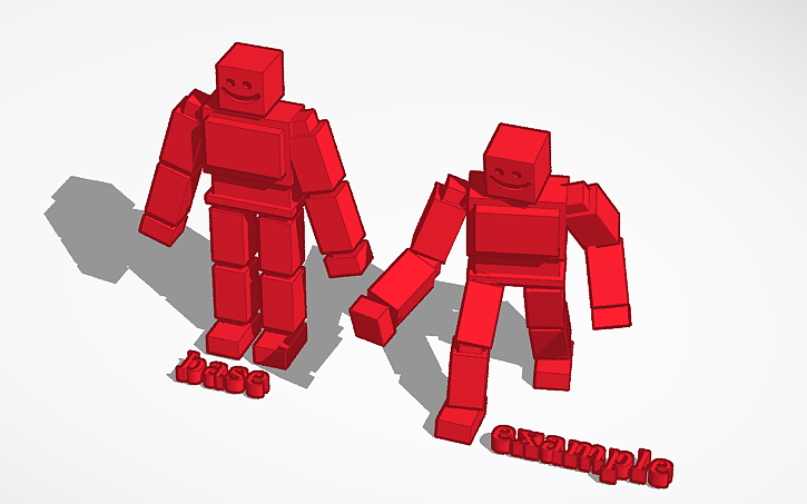 3D design Blocky Character - Tinkercad