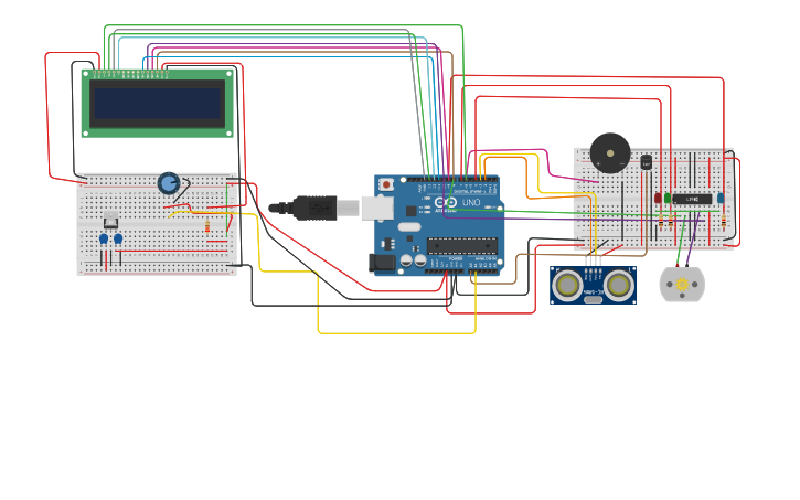 Circuit design smart water moniterning - Tinkercad