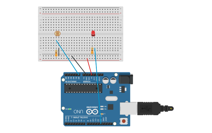 Circuit design 光敏 - Tinkercad
