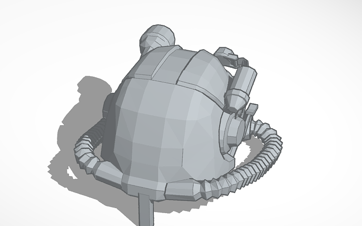 3D design Lego T-60 Helmet - Tinkercad