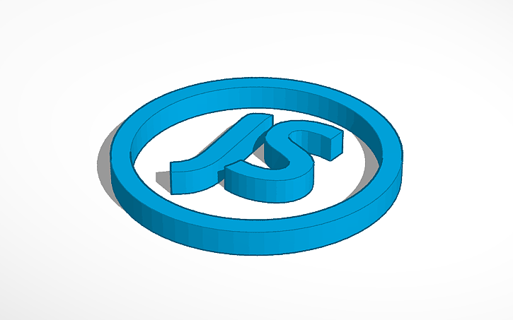 3D design JS Logo | Tinkercad