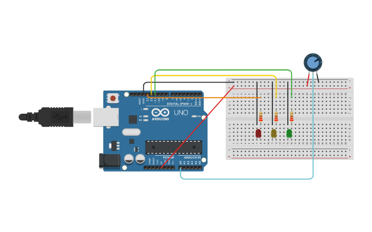 Circuit design Potenziometro - Arduino - Tinkercad