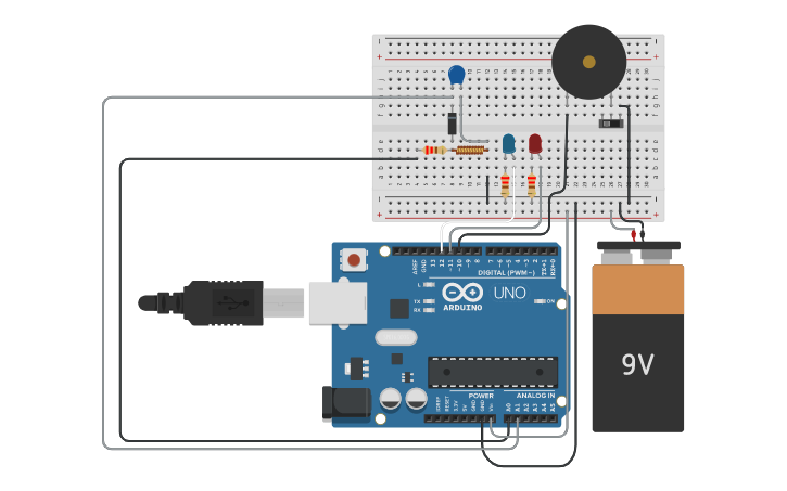 Circuit design Arduino Metal Detector - Tinkercad