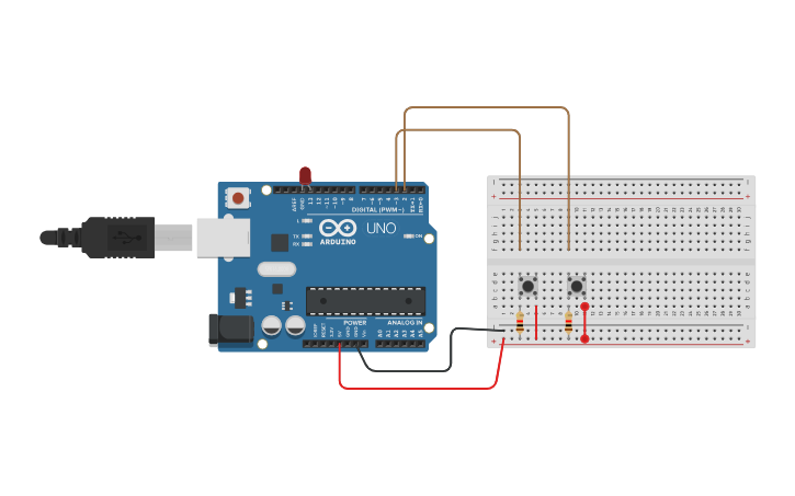 Circuit design luces navideñas - Tinkercad