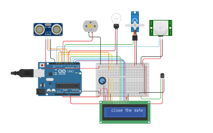 Circuit design Automatic home automation | Tinkercad