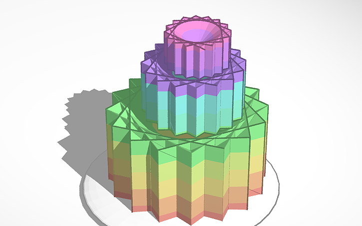 3D design Gradient Cake! | Tinkercad