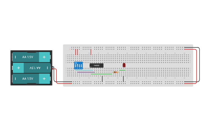 Circuit design 7402 | Tinkercad