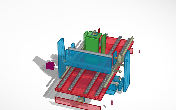 3D design CNC Router Exploded View - Tinkercad
