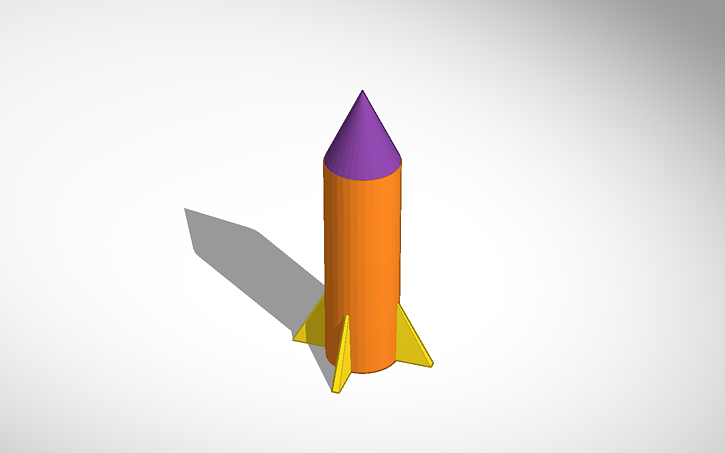 3D design Simple Rocket - Tinkercad
