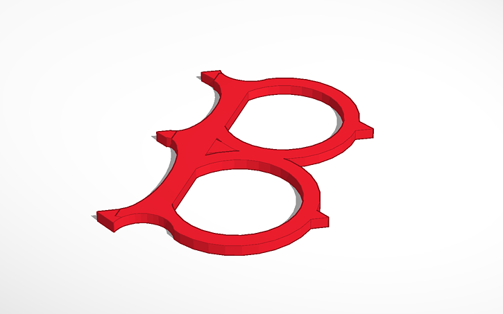 3d design boston red sox logo tinkercad