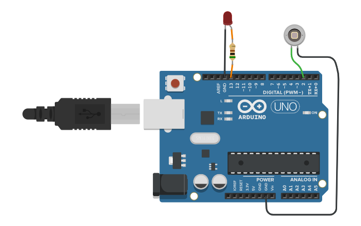 Circuit design arduino photodiode - Tinkercad
