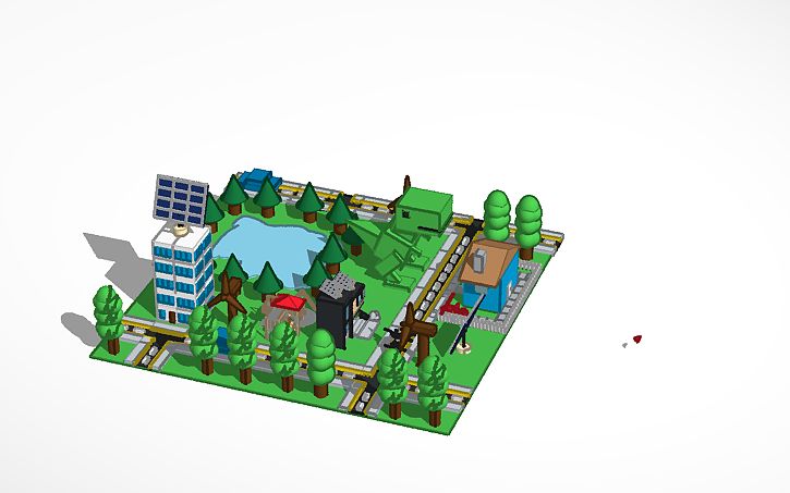 3D design cidade renovavel | Tinkercad