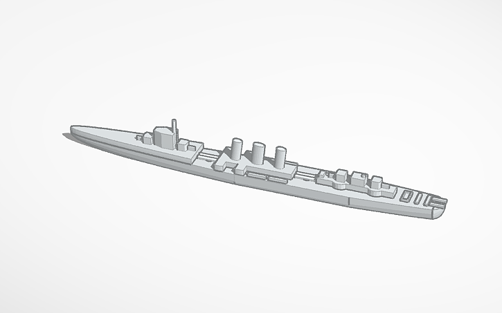 3D design Global War 1936 - Japanese Light Cruiser - Tenryu Class ...