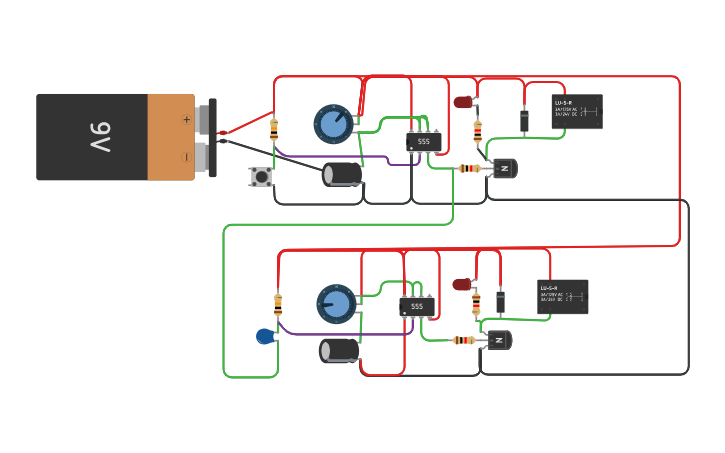 Circuit design Adjustable Dual Timer Circuit using 555 Timer IC Circuit Diagram