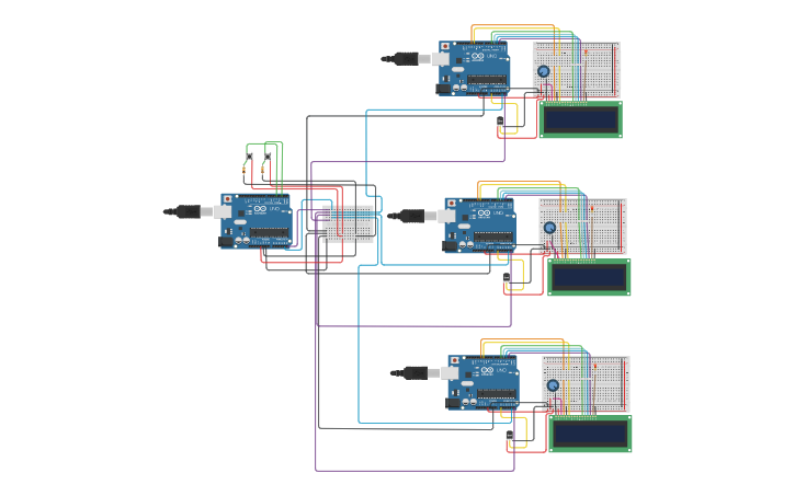 Circuit design I2C sensor - Tinkercad