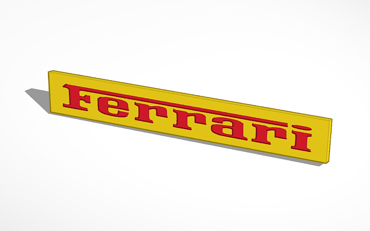 3D design FERRARI | Tinkercad