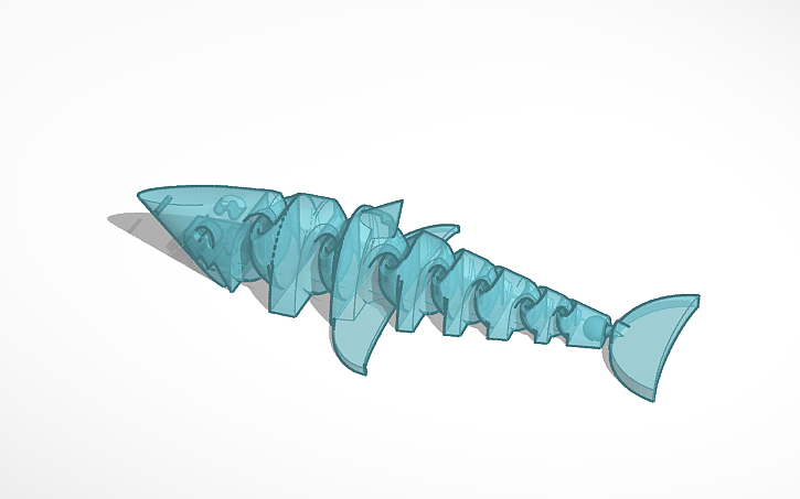 3D design Articulated Shark v.2 - Tinkercad