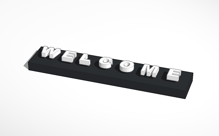 3D design Welcome Mat - Tinkercad