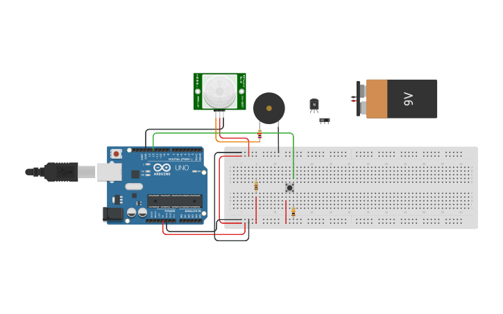 Circuit design Greeter Device Attempt | Tinkercad
