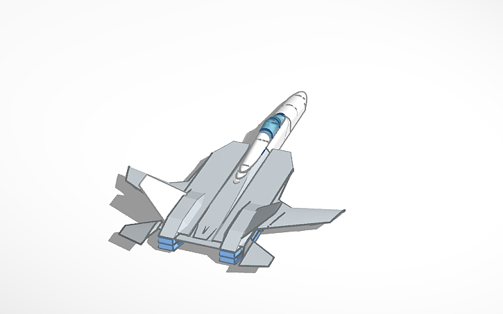 3D design futuristic fighter jet - Tinkercad