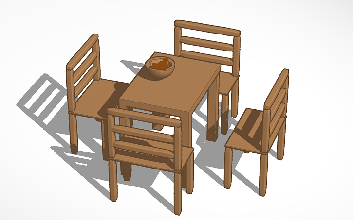 3D design furniture - Tinkercad - Simple 3D Design Furniture Maker