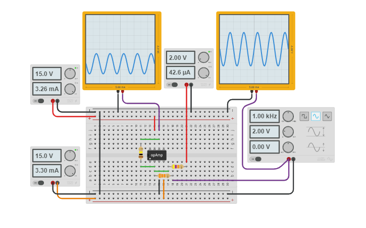 Circuit Design Inverting Adder Amplifier Op Amp Tinkercad
