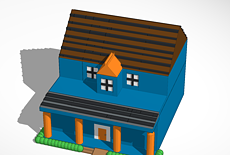  3D  design  tinkercad challenge school project  make a house  