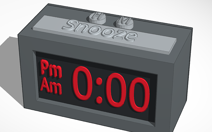 3d Design Alarm Clock Tinkercad 2380