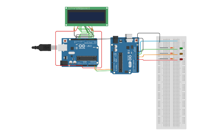 Circuit Design Traffic Lights Tinkercad 6420