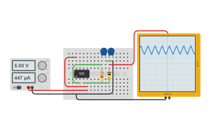 Triangle Wave Generator Using 555 Timer